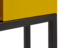 Finition pied acier thermolaqué noir grainé- Console design Mobilier Les Pieds Sur La Table