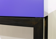 Finition pied acier patiné noir brun- Console design Mobilier Les Pieds Sur La Table